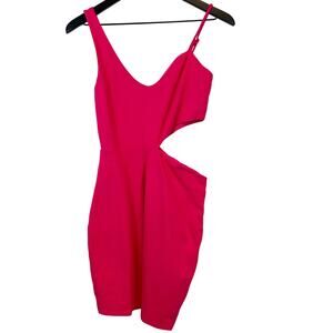 h:ours Revolve Size M Lambert Mini Dress Pink Cut Out Stretchy Fitted
